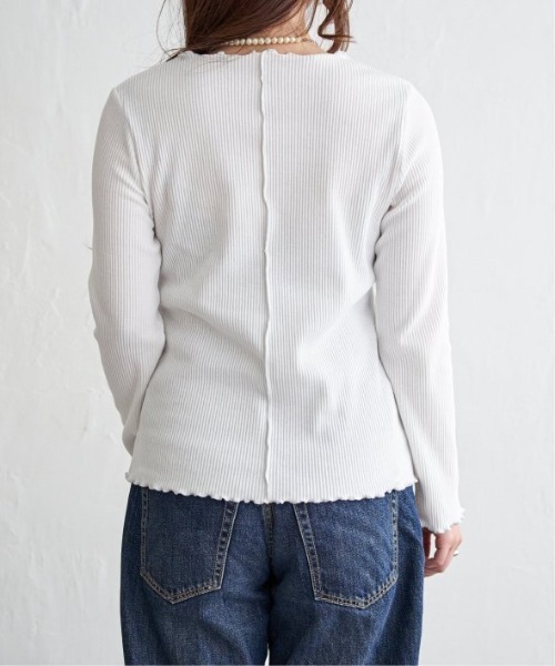 LBC（エルビーシー）の「三角テレコ配色メローロンT（Tシャツ/カットソー・レディース・その他/ホワイト/グリーン/チャコール・M/L）」の6枚目の写真