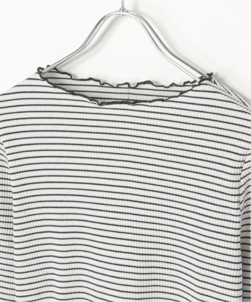 LBC（エルビーシー）の「三角テレコ配色メローロンT（Tシャツ/カットソー・レディース・その他/ホワイト/グリーン/チャコール・M/L）」の13枚目の写真