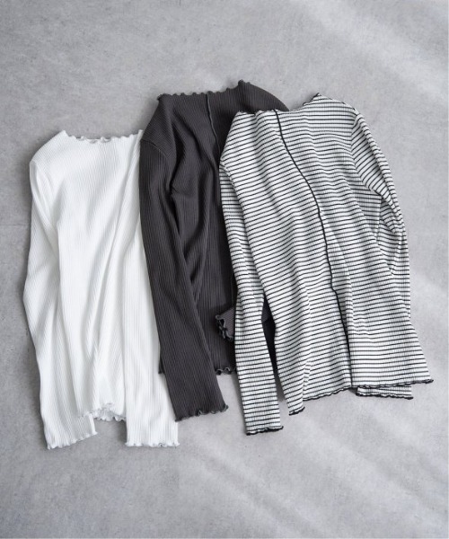 LBC（エルビーシー）の「三角テレコ配色メローロンT（Tシャツ/カットソー・レディース・その他/ホワイト/グリーン/チャコール・M/L）」の21枚目の写真