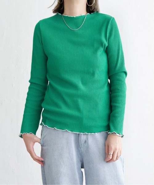 LBC（エルビーシー）の「三角テレコ配色メローロンT（Tシャツ/カットソー・レディース・その他/ホワイト/グリーン/チャコール・M/L）」の22枚目の写真