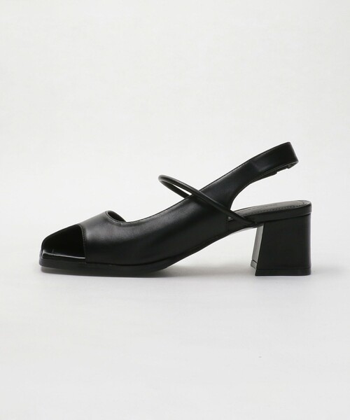 レザーライクオープントゥバックストラップミュール BEAUTY&YOUTH UNITED ARROWS｜レザーライク オープントゥ バック