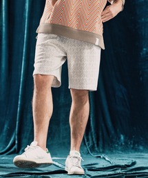 mp13335-Geometric jacquard fabric shorts ショートパンツ