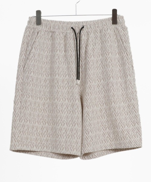 ANGENEHM（アンゲネーム）の「mp13335-Geometric jacquard fabric shorts ショートパンツ（その他パンツ・メンズ・ブラック/キナリ・S/M/L）」の10枚目の写真
