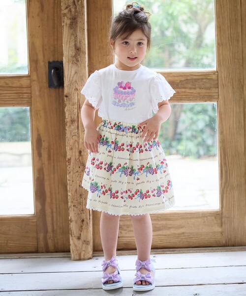 ANY(エニィ)の「袖レース ケーキプリント Tシャツ(Tシャツ/カットソー・キッズ・ホワイト系/ライラック系/ピンク系・90/100/110/120/130)」の17枚目の写真