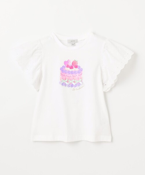 ANY(エニィ)の「袖レース ケーキプリント Tシャツ(Tシャツ/カットソー・キッズ・ホワイト系/ライラック系/ピンク系・90/100/110/120/130)」の7枚目の写真