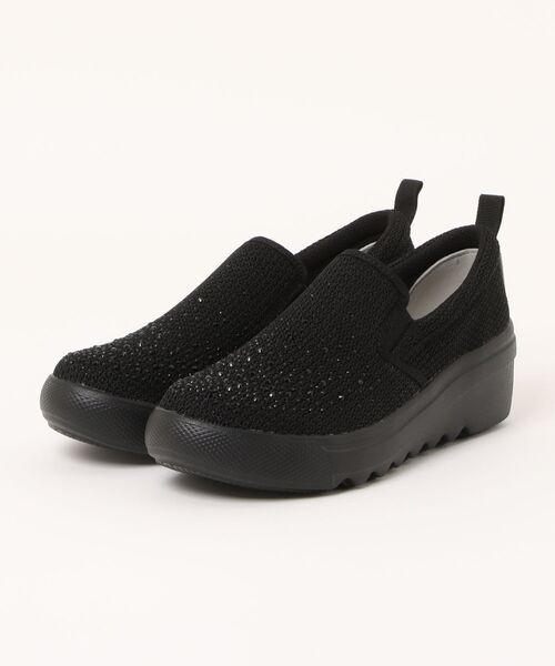 kitson（キットソン）の「【kitson】軽量ウエッジソールスリッポン（スリッポン・レディース・ベージュ/ブラック×ブラック/ライラック・M/L/LL/S）」の2枚目の写真