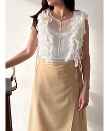 OUNNOUN | 【OUNNOUN】フリルブラウスレイヤードカットソー(Tシャツ/カットソー)