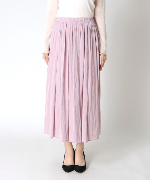 Jines(ジネス)の「割繊ギャザースカート(スカート・レディース・ネイビー/グレー/ピンク・38)」の18枚目の写真