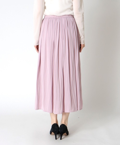 Jines(ジネス)の「割繊ギャザースカート(スカート・レディース・ネイビー/グレー/ピンク・38)」の16枚目の写真