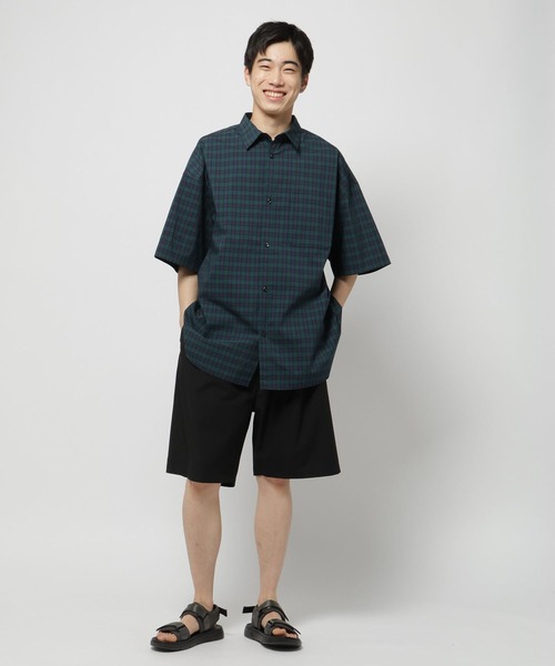 セール】イージーケア柄ショートスリーブシャツ（シャツ/ブラウス