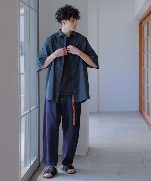 セール】イージーケア柄ショートスリーブシャツ（シャツ/ブラウス