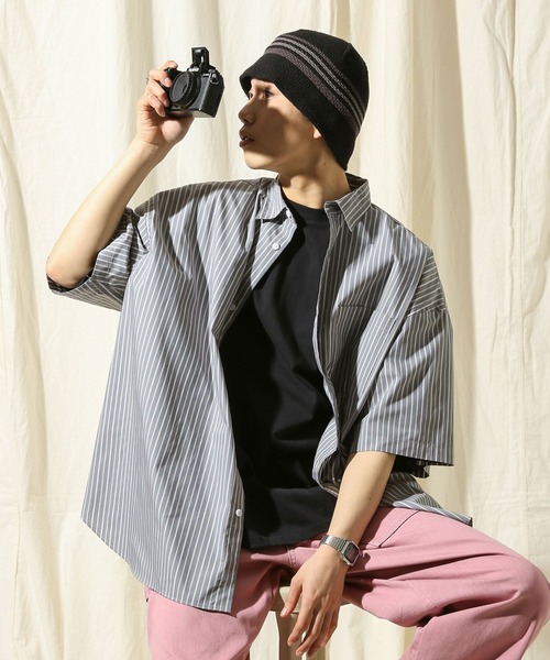 セール】イージーケア柄ショートスリーブシャツ（シャツ/ブラウス