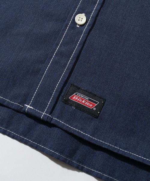 Dickies（ディッキーズ）の「【GENUINE DICKIES/ジェニュインディッキーズ】 配色ステッチ 刺繍ロゴ 半袖オックスシャツ（シャツ/ブラウス・メンズ・ネイビー/コバルトブルー・M/XL/L）」の11枚目の写真
