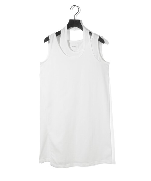 MIDIUMISOLID（ミディウミソリッド）の「MIDIUMISOLID for Ladies レイヤードワンピース（ワンピース・レディース・ブラック/オフホワイト/ライトグレー・FREE）」の9枚目の写真
