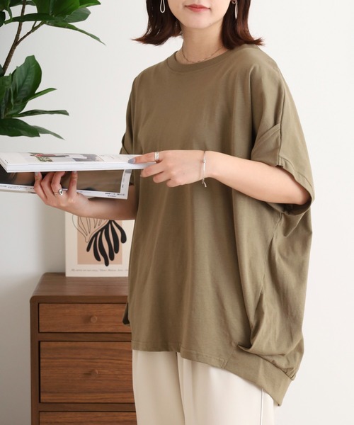 PLAIN PEOPLE◆ドルマンスリーブプルオーバーTシャツ/9/コットン/WHT/無地/A1531UB 331 PLAIN PEOPLE(プレインピープル) / ドルマンスリーブプル