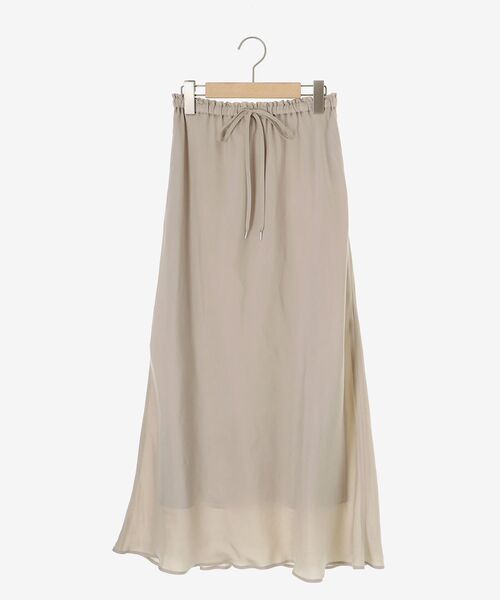 le.coeur blanc（ルクールブラン）の「キュプラフィブリルナロースカート（スカート・レディース・ブラック/グレイッシュベージュ・38）」の3枚目の写真