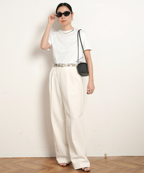 AP STUDIO　ホワイト　ラップ　パンツ セール】ラップフロントパンツ（スラックス）｜AP STUDIO