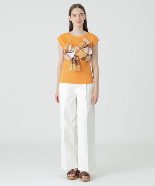 美品✨ブルーレーベルクレストブリッジ Tシャツ　カットソー　リボン　チェック 美品 ブルーレーベル クレストブリッジ Tシャツ カットソー