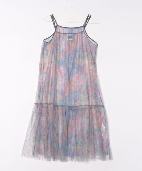 ScoLar（スカラー）の「151665：女の子・ネコ・メルヘン3柄展開 シアーキャミワンピース（ワンピース・レディース・ブラック/パープル/アイボリー・M）」の3枚目の写真