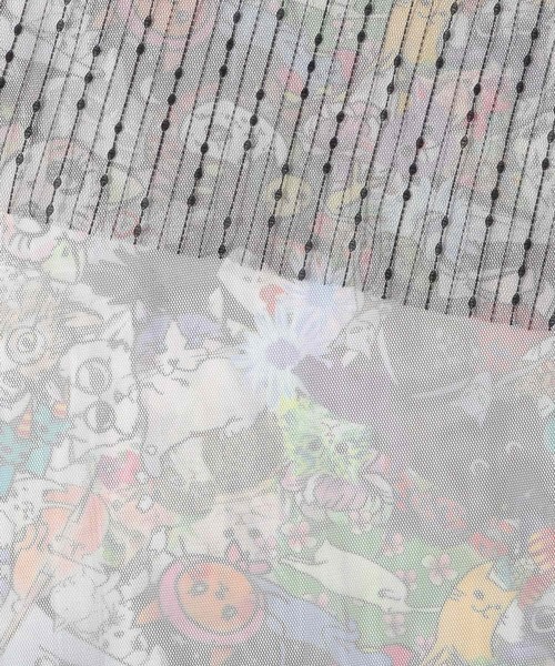 ScoLar（スカラー）の「151665：女の子・ネコ・メルヘン3柄展開 シアーキャミワンピース（ワンピース・レディース・ブラック/パープル/アイボリー・M）」の20枚目の写真