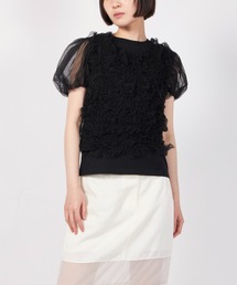 CLANE | CLANE TULLE VEST LAYERED　TOPS(Tシャツ/カットソー)