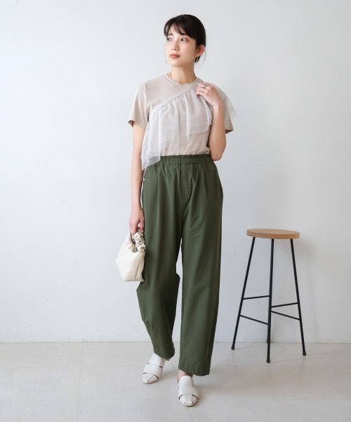Bou Jeloud（ブージュルード）の「スムージーＴシャツ（Tシャツ/カットソー・レディース・ブラック/ホワイト/モカ/サックスブルー/ピンク・FREE）」の12枚目の写真