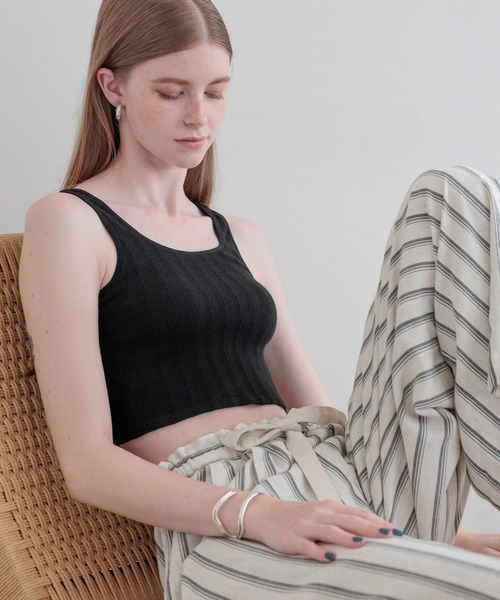 bijorie(ビジュリィ)の「【bijorie】カップ付きブラトップ/NEW BASIC light(インナーウェア/肌着・レディース・ライトグレー/ブラック/アイボリー・LARGE/LG/MEDIUM)」の2枚目の写真