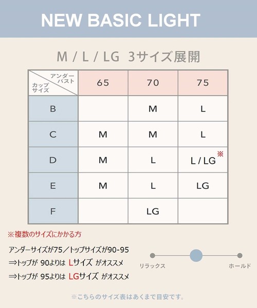 bijorie(ビジュリィ)の「【bijorie】カップ付きブラトップ/NEW BASIC light(インナーウェア/肌着・レディース・ライトグレー/ブラック/アイボリー・LARGE/LG/MEDIUM)」の6枚目の写真