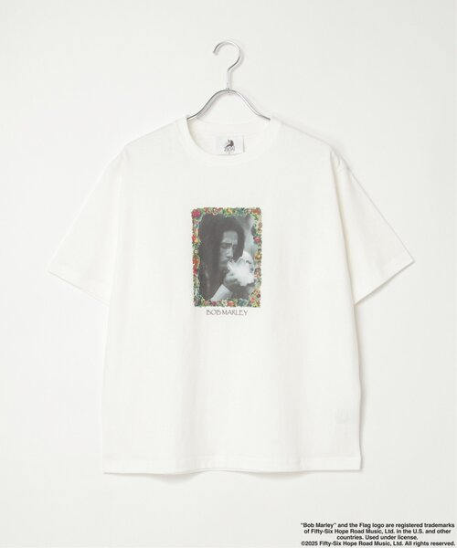 BOB MARLEY フラワーフレームフォトTシャツ セール】BOB MARLEY フラワーフレームフォトTシャツ（Tシャツ