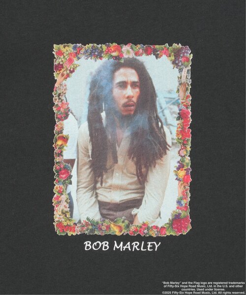 BOB MARLEY フラワーフレームフォトTシャツ セール】BOB MARLEY フラワーフレームフォトTシャツ（Tシャツ