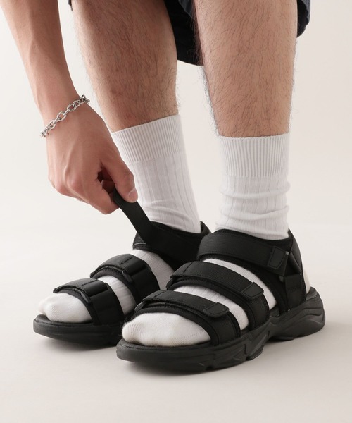 RAGEBLUE（レイジブルー）の「テープベルトストラップ/スポーツサンダル（サンダル・メンズ・ブラック系その他/ブラック系その他2・SMALL/MEDIUM/LARGE）」の2枚目の写真