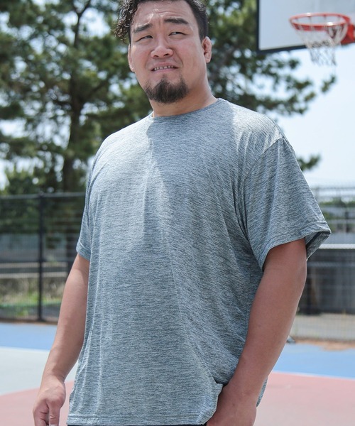 MIZUNO(ミズノ )の「MIZUNO (ミズノ) NAVIDRY 杢 クルーネック 半袖 Tシャツ(Tシャツ/カットソー・メンズ・ブルー/ダークグレー・3L/4L/5L)」の1枚目の写真