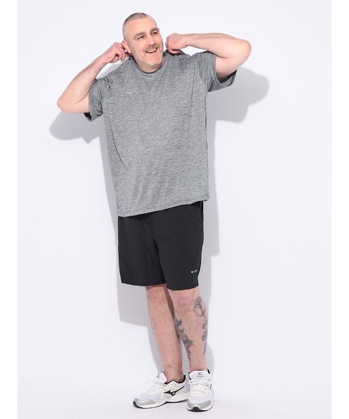 MIZUNO(ミズノ )の「MIZUNO (ミズノ) NAVIDRY 杢 クルーネック 半袖 Tシャツ(Tシャツ/カットソー・メンズ・ブルー/ダークグレー・3L/4L/5L)」の7枚目の写真