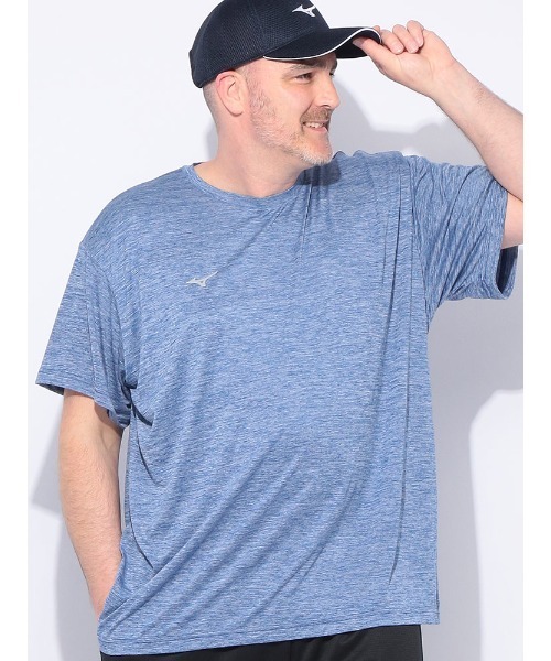 MIZUNO(ミズノ )の「MIZUNO (ミズノ) NAVIDRY 杢 クルーネック 半袖 Tシャツ(Tシャツ/カットソー・メンズ・ブルー/ダークグレー・3L/4L/5L)」の12枚目の写真
