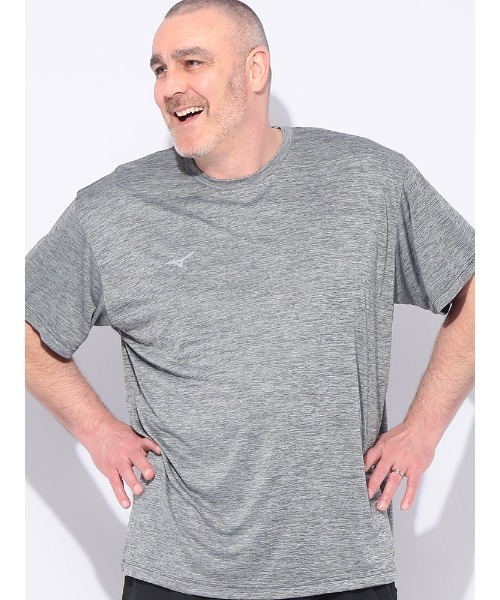 MIZUNO(ミズノ )の「MIZUNO (ミズノ) NAVIDRY 杢 クルーネック 半袖 Tシャツ(Tシャツ/カットソー・メンズ・ブルー/ダークグレー・3L/4L/5L)」の4枚目の写真