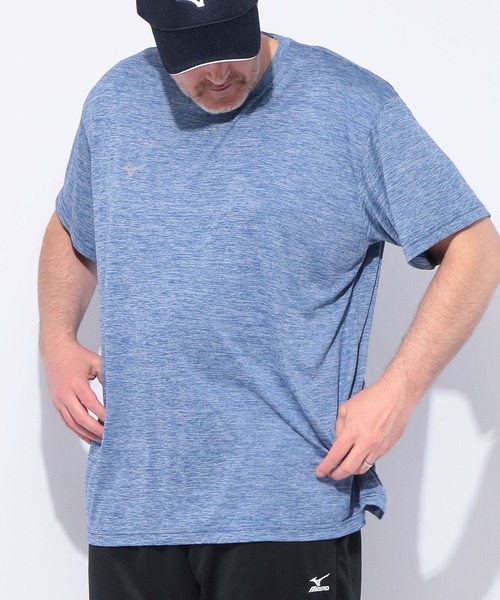MIZUNO(ミズノ )の「MIZUNO (ミズノ) NAVIDRY 杢 クルーネック 半袖 Tシャツ(Tシャツ/カットソー・メンズ・ブルー/ダークグレー・3L/4L/5L)」の8枚目の写真