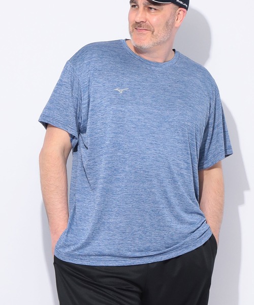 MIZUNO(ミズノ )の「MIZUNO (ミズノ) NAVIDRY 杢 クルーネック 半袖 Tシャツ(Tシャツ/カットソー・メンズ・ブルー/ダークグレー・3L/4L/5L)」の9枚目の写真