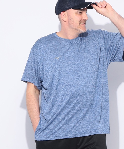 MIZUNO(ミズノ )の「MIZUNO (ミズノ) NAVIDRY 杢 クルーネック 半袖 Tシャツ(Tシャツ/カットソー・メンズ・ブルー/ダークグレー・3L/4L/5L)」の10枚目の写真