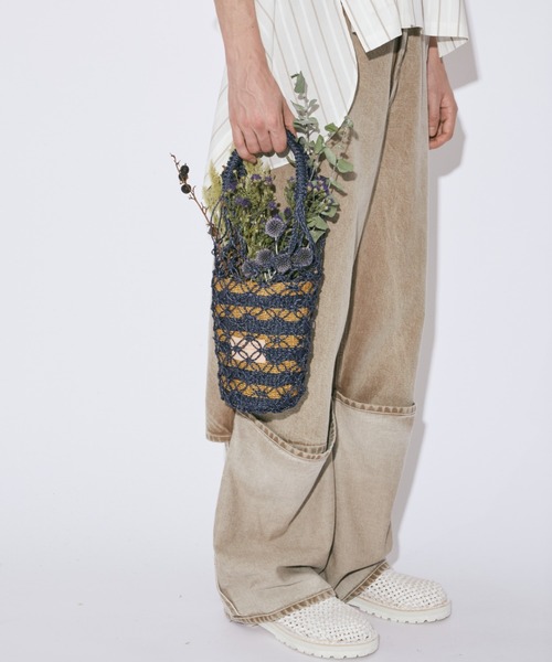 beautiful people(ビューティフルピープル)の「abaca biku roll bag(かごバッグ・レディース・ダークネイビー/ブラック・FREE)」の16枚目の写真