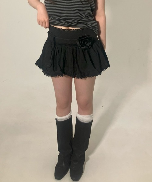 .KOM(ドットコム)の「A'GEM/9 × .kom 『.KOM/ドットケーオーエム』 バラスカート(スカート・レディース・アイボリー/ブラック・M)」の2枚目の写真
