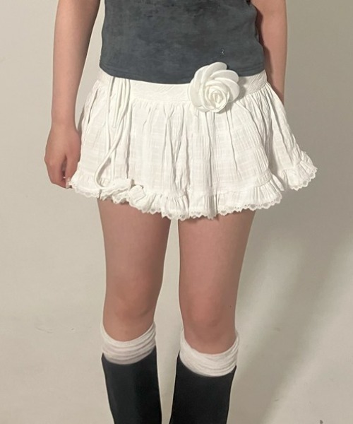.KOM(ドットコム)の「A'GEM/9 × .kom 『.KOM/ドットケーオーエム』 バラスカート(スカート・レディース・アイボリー/ブラック・M)」の3枚目の写真