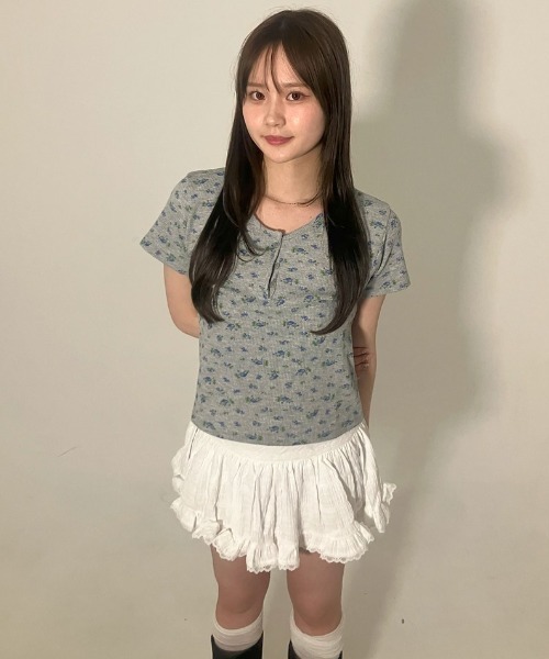 .KOM(ドットコム)の「A'GEM/9 × .kom 『.KOM/ドットケーオーエム』 バラスカート(スカート・レディース・アイボリー/ブラック・M)」の8枚目の写真