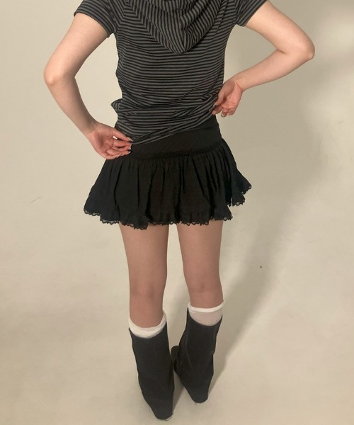 .KOM(ドットコム)の「A'GEM/9 × .kom 『.KOM/ドットケーオーエム』 バラスカート(スカート・レディース・アイボリー/ブラック・M)」の12枚目の写真