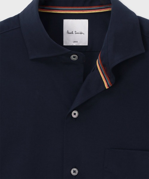 Paul Smith(ポールスミス)の「コットンジャージ 半袖ドレスシャツ / 153209 SJS24(ビジネスシャツ・メンズ・グレイッシュベージュ/ホワイト/ネイビー・MEDIUM/LARGE/X-LARGE/SMALL)」の4枚目の写真