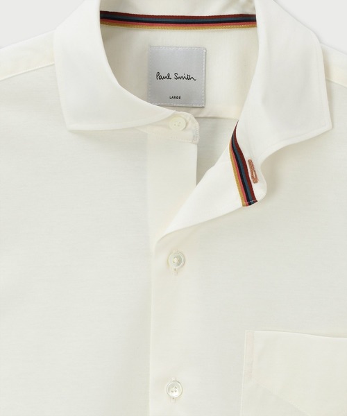 Paul Smith(ポールスミス)の「コットンジャージ 半袖ドレスシャツ / 153209 SJS24(ビジネスシャツ・メンズ・グレイッシュベージュ/ホワイト/ネイビー・MEDIUM/LARGE/X-LARGE/SMALL)」の6枚目の写真
