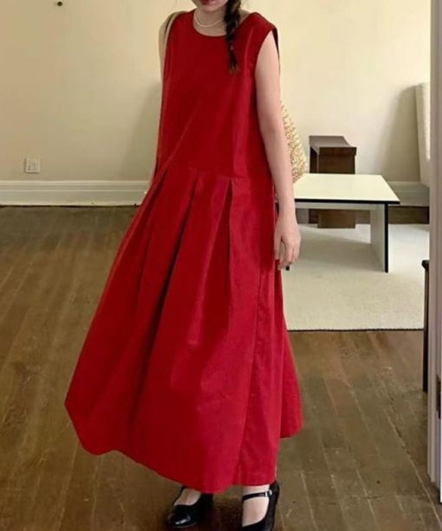 セール】ﾉｰｽﾘﾛｰｳｴｽﾄ切替ﾀｯｸﾏｷｼﾜﾝﾋﾟｰｽ（ワンピース）｜CADBURY