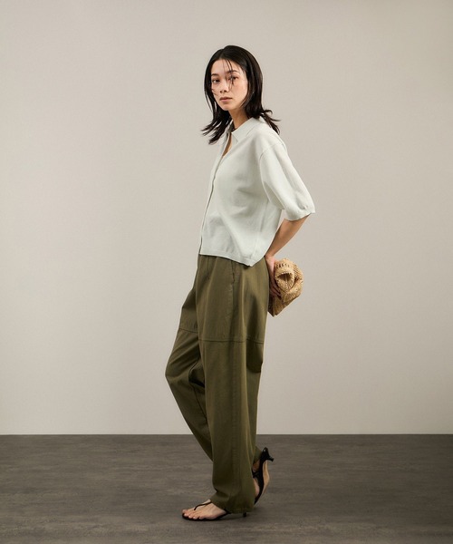 SALON adam et rope'（サロン アダム エ ロペ）の「【WEB限定】ドライタッチスキッパーニットカーディガン［洗える］（カーディガン/ボレロ・レディース・ライトグレー/ブラウン/ネイビー・FREE）」の13枚目の写真