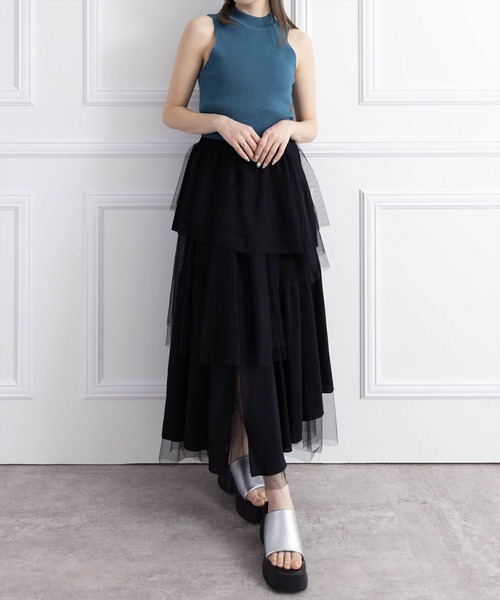 clear（クリア）の「アメスリハイネックニットトップス[着回し力抜群 大人 カジュアル]≪2025SS新作≫（ニット/セーター・レディース・チャコールグレー/ブルー/カーキ・F）」の16枚目の写真