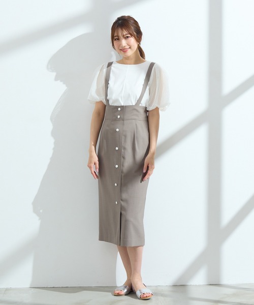 Rose Tiara（ローズティアラ）の「【接触冷感/手洗い可】ボリューム袖カットソー（Tシャツ/カットソー・レディース・ブラック/オフホワイト/ブルー・38/42/46/40）」の10枚目の写真