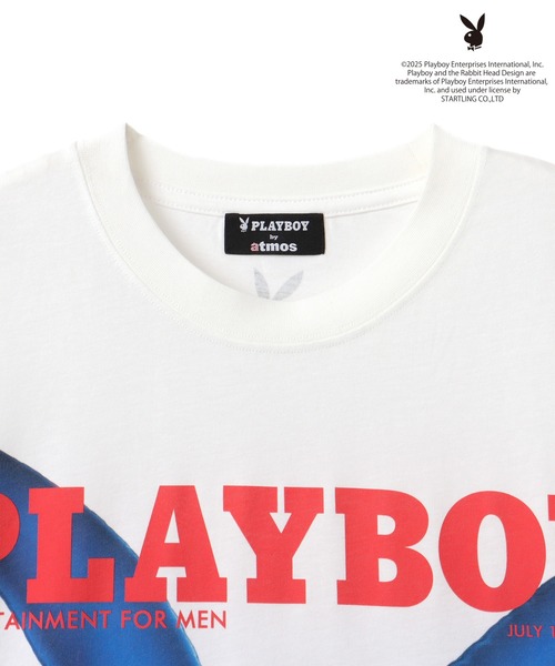 PLAYBOY（プレイボーイ）の「PLAYBOY x atmos pink Big T-shirt / プレイボーイ アトモス ピンク ビッグ T シャツ 【SP】（Tシャツ/カットソー・レディース・ホワイト・FREE）」の2枚目の写真